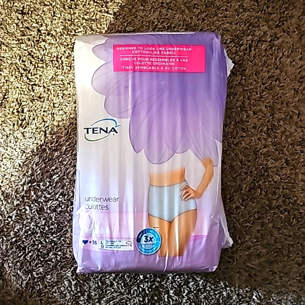 Tena Incontinence Underwear for Women, Super Plus, L, 16 Ct